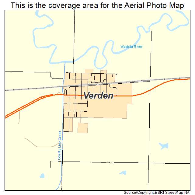 Verden, OK location map 