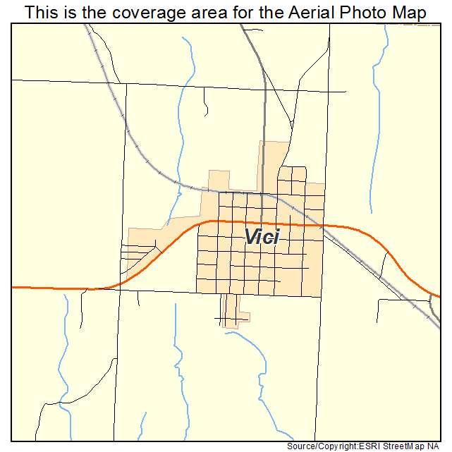 Vici, OK location map 