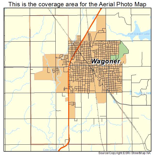 Wagoner, OK location map 