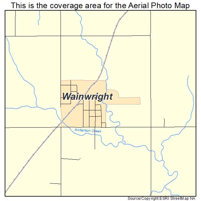 Wainwright, OK location map 