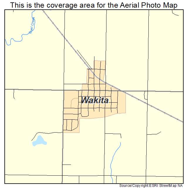 Wakita, OK location map 