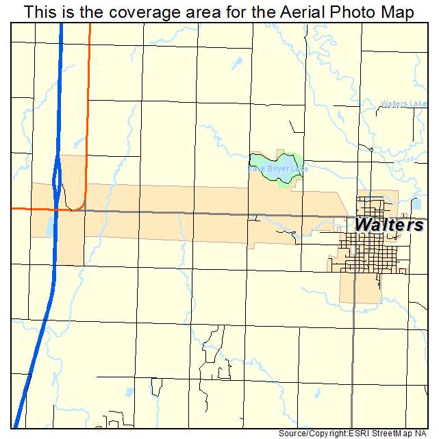 Walters, OK location map 