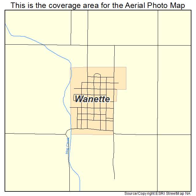 Wanette, OK location map 
