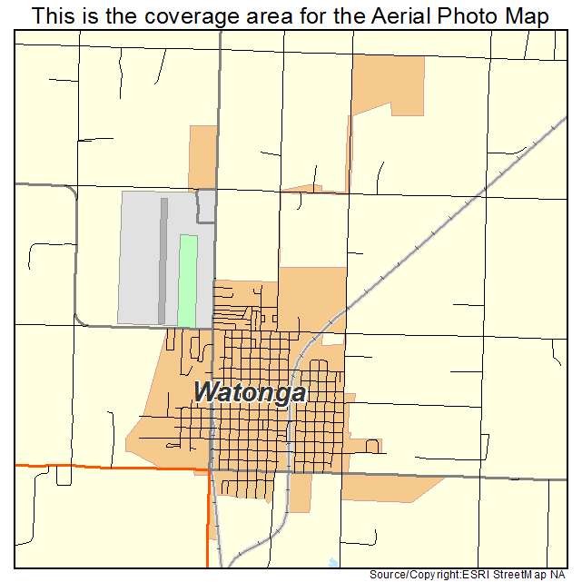 Watonga, OK location map 