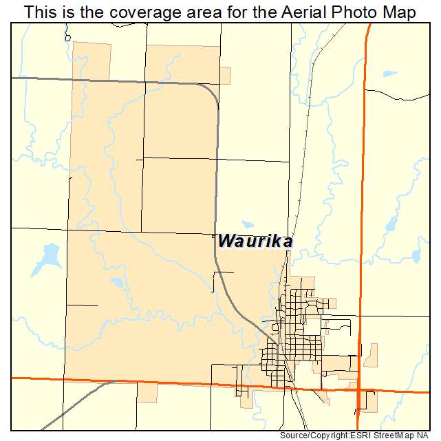 Waurika, OK location map 