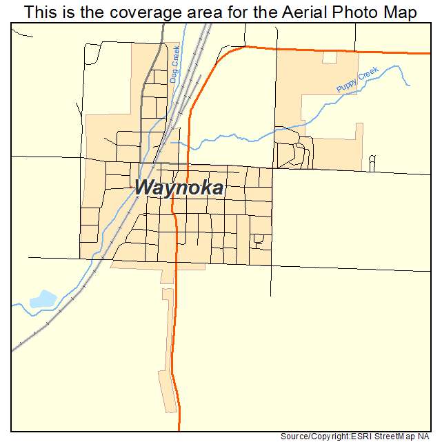 Waynoka, OK location map 