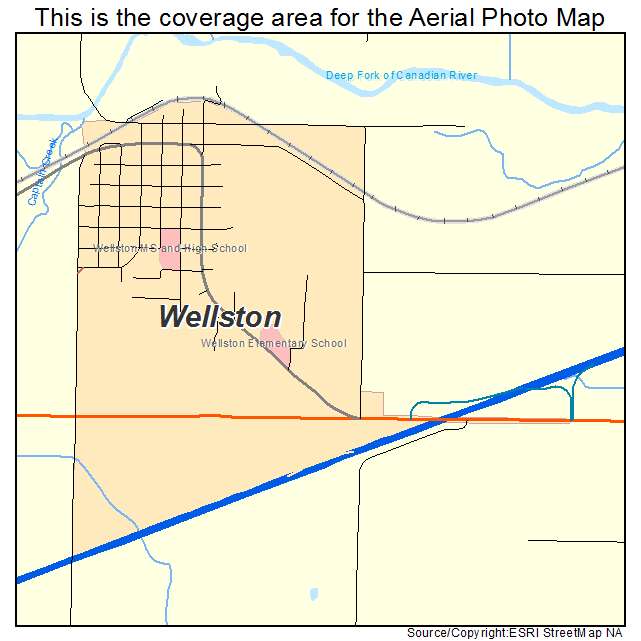 Wellston, OK location map 