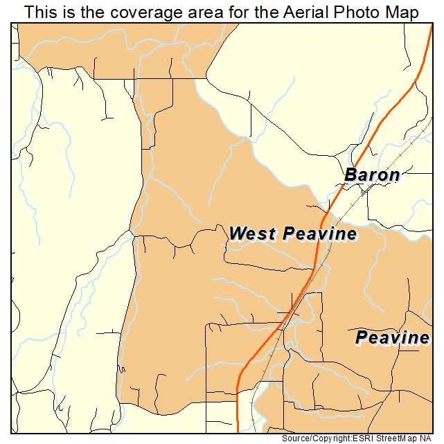West Peavine, OK location map 