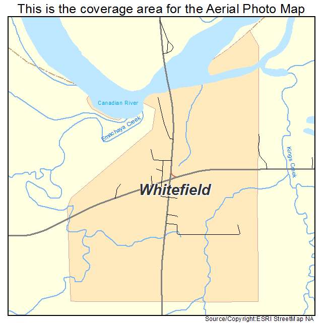 Whitefield, OK location map 