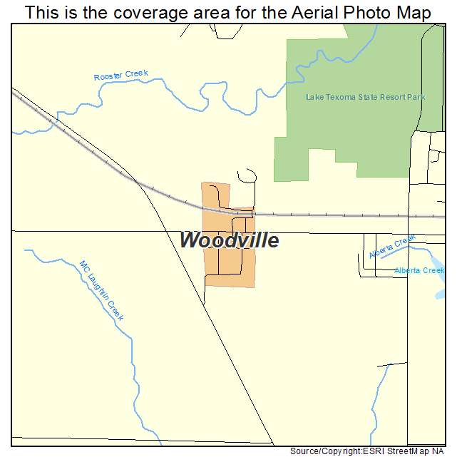 Woodville, OK location map 