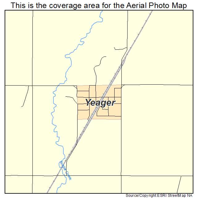 Yeager, OK location map 