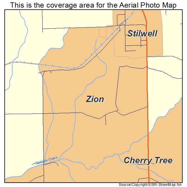 Zion, OK location map 