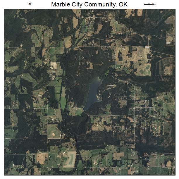 Marble City Community, OK air photo map