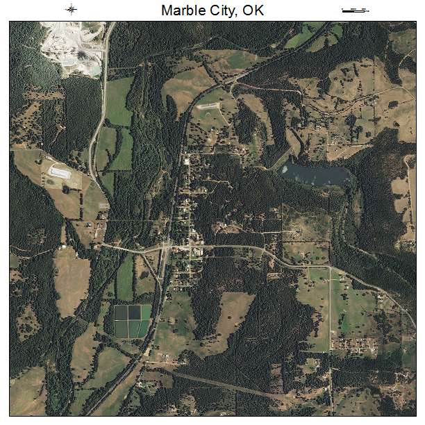 Marble City, OK air photo map