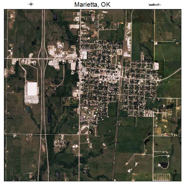 Marietta, OK air photo map