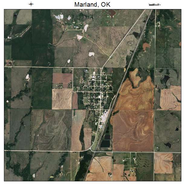 Marland, OK air photo map