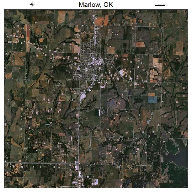 Marlow, OK air photo map