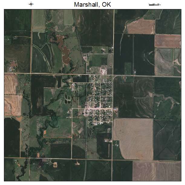 Marshall, OK air photo map