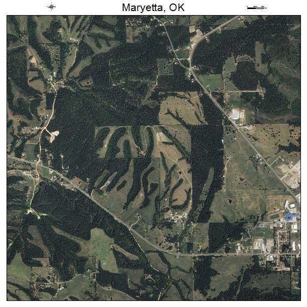 Maryetta, OK air photo map