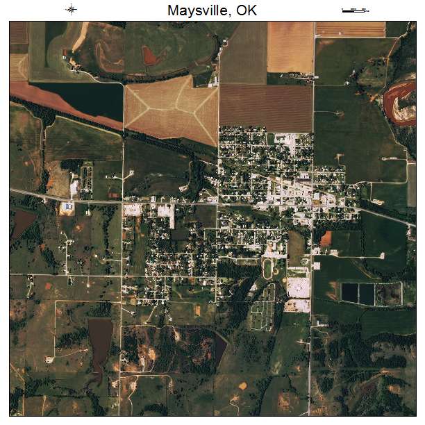 Maysville, OK air photo map