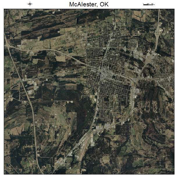 McAlester, OK air photo map
