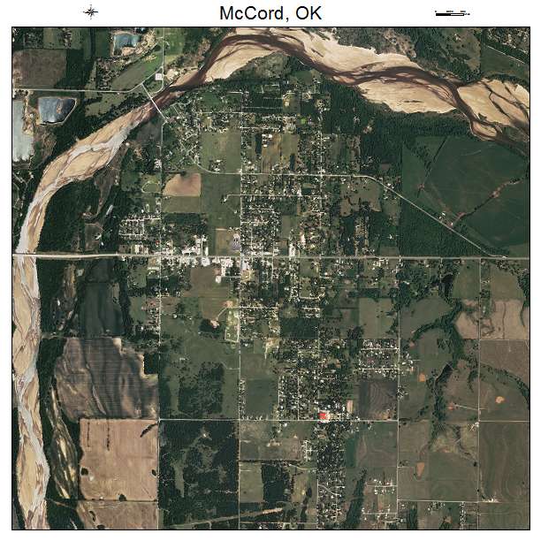 McCord, OK air photo map