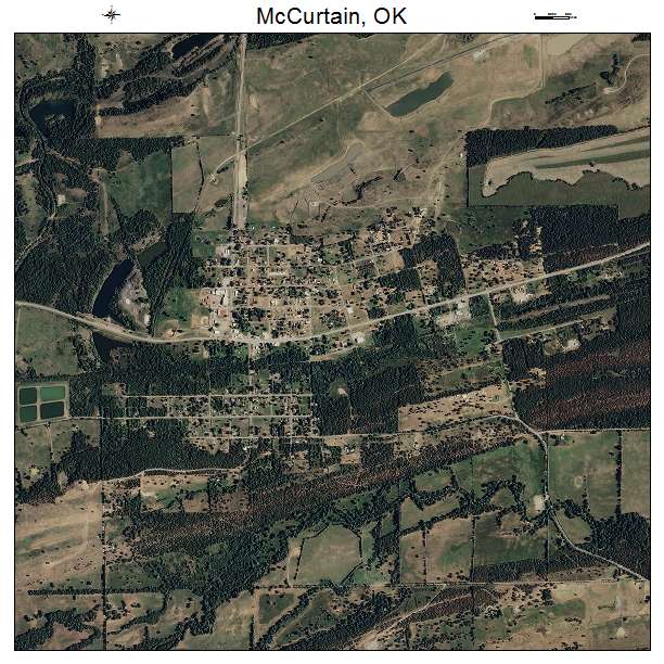 McCurtain, OK air photo map