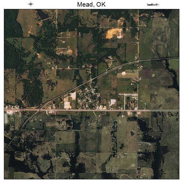 Mead, OK air photo map