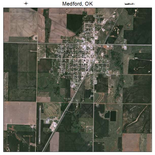 Medford, OK air photo map