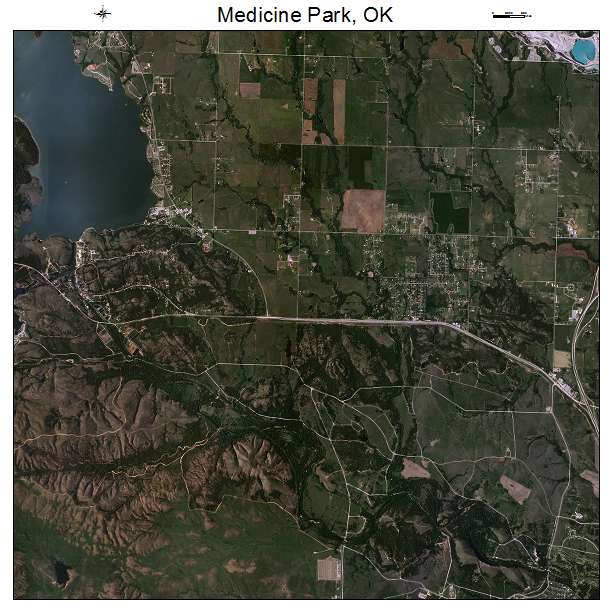 Medicine Park, OK air photo map