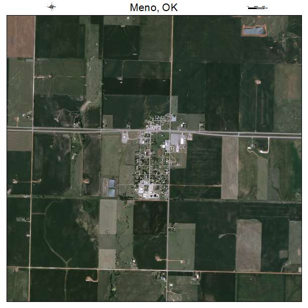 Meno, OK air photo map