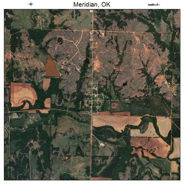 Meridian, OK air photo map