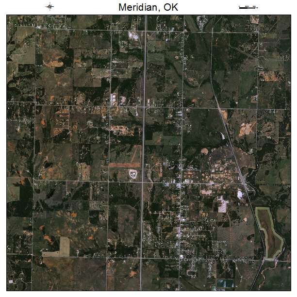 Meridian, OK air photo map
