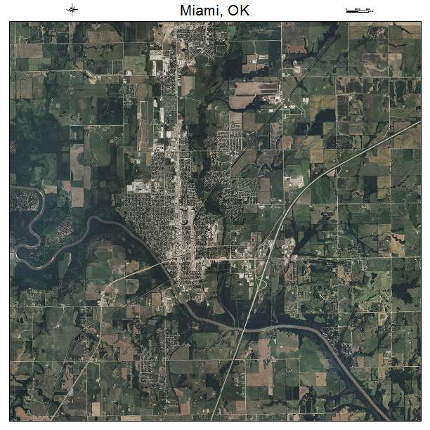 Miami, OK air photo map