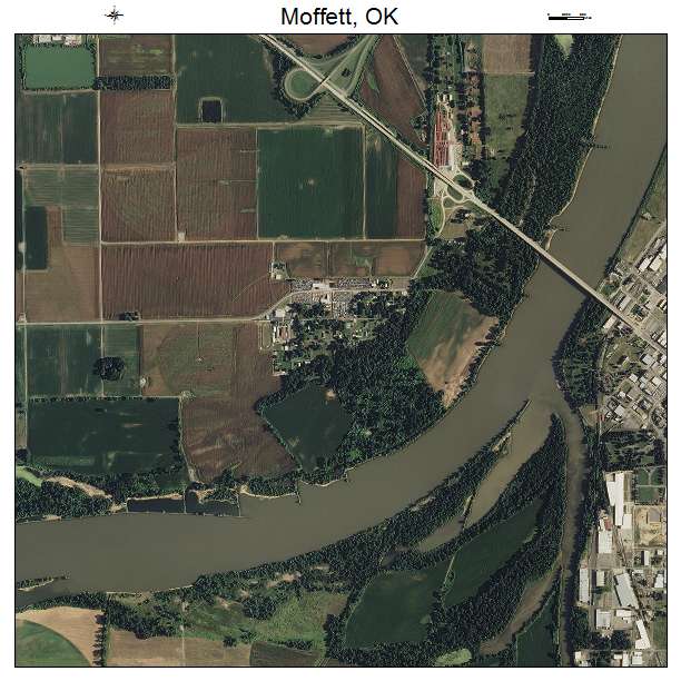 Moffett, OK air photo map