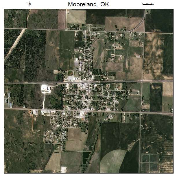 Mooreland, OK air photo map