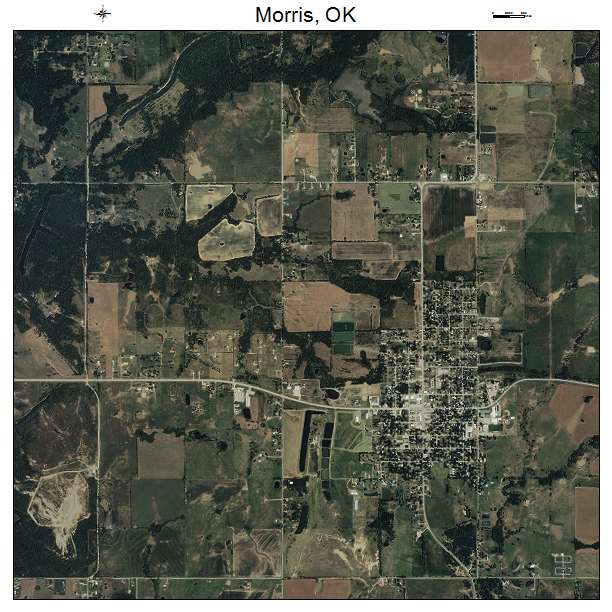 Morris, OK air photo map