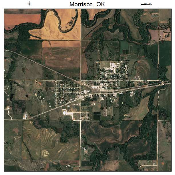 Morrison, OK air photo map