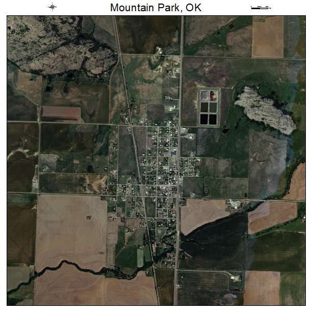 Mountain Park, OK air photo map