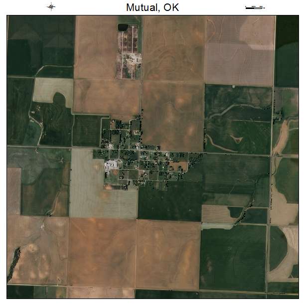 Mutual, OK air photo map