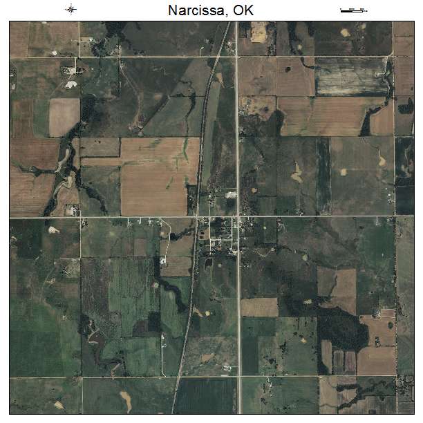 Narcissa, OK air photo map