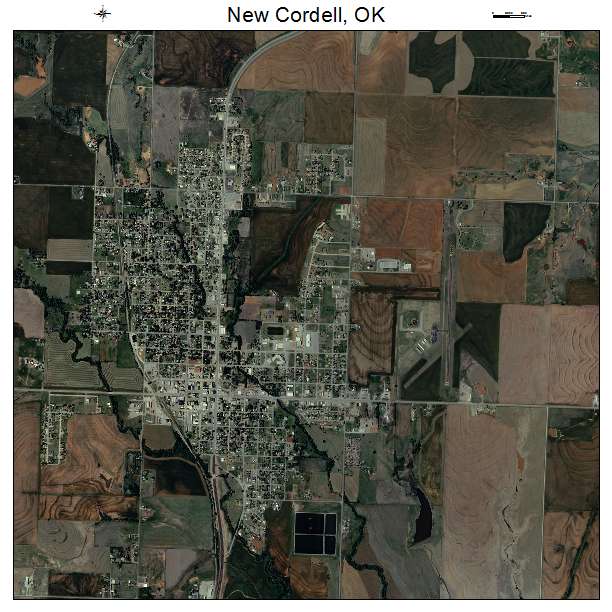 New Cordell, OK air photo map