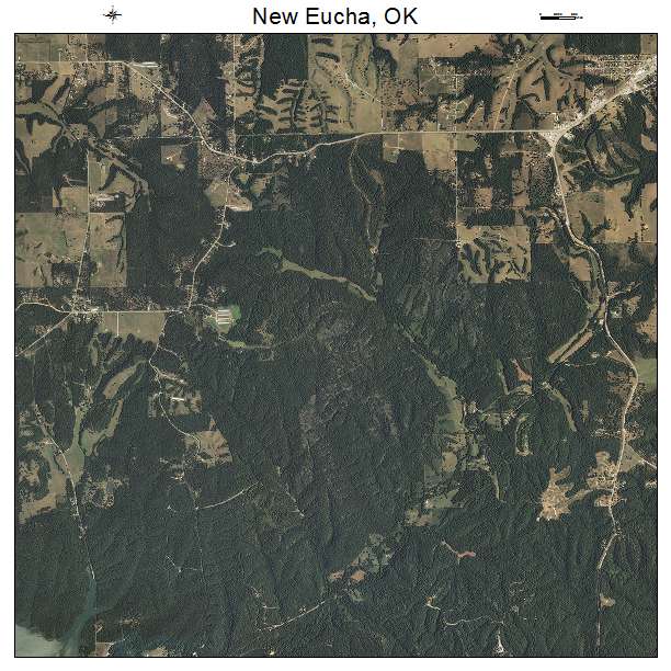 New Eucha, OK air photo map