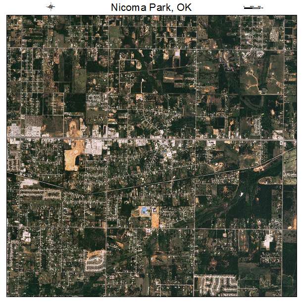 Nicoma Park, OK air photo map