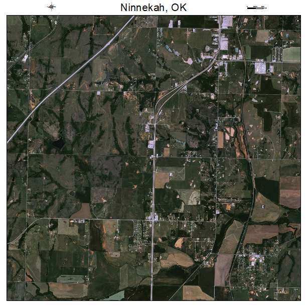 Ninnekah, OK air photo map