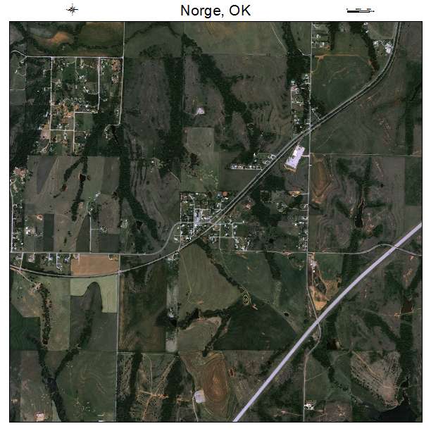 Norge, OK air photo map