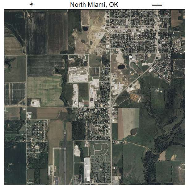 North Miami, OK air photo map