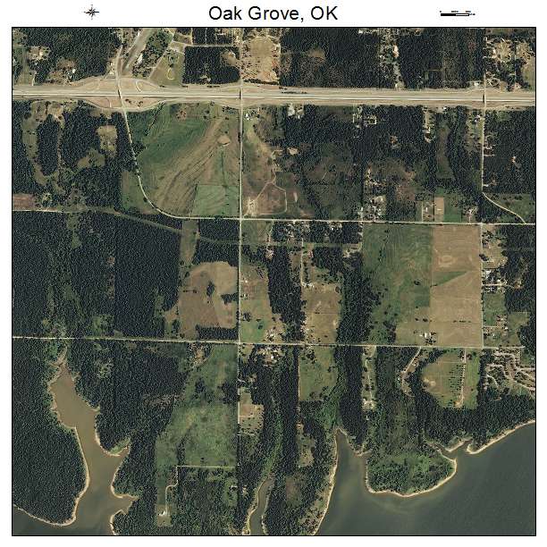 Oak Grove, OK air photo map