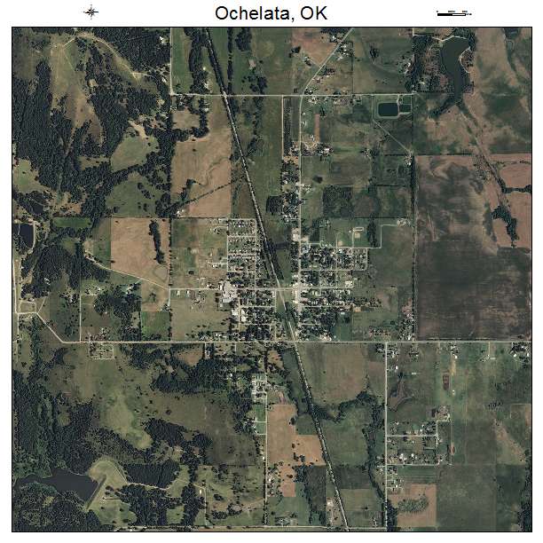 Ochelata, OK air photo map