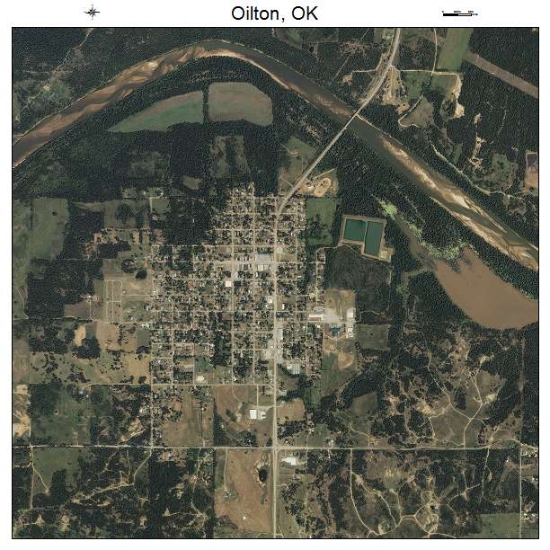 Oilton, OK air photo map